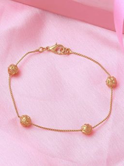 Estele - Gold Plated Flower Designer Bracelet for Women